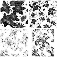 4 Floral Seamless Patterns N2