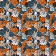 Seamless abstract hand-drawn waves pattern N39