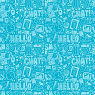 seamless doodle communication pattern N93
