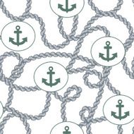 Anchor Rope Seamless Pattern
