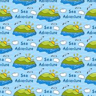 Summer seamless pattern with bright images