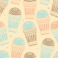Seamless Background with ice cream N5