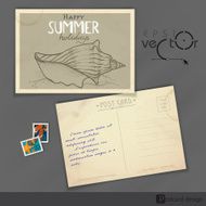 Old Postcard Design Template N9