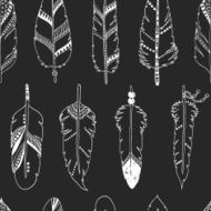 Vector feather background tribal pattern N2