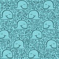 doodle whales pattern N2