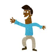 cartoon happy man dancing N56
