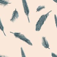 Vector Seamless Pattern of Plumage N26