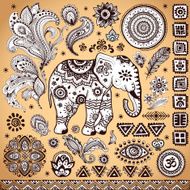 Tribal vintage ethnic pattern set N6