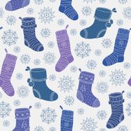 Christmas socks seamless pattern