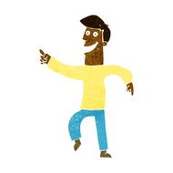 cartoon grinning man N140