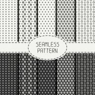 Set of geometric seamless pattern with rhombus square Vector background