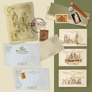 Vintage Postcards Set