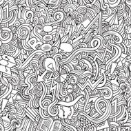 doodles hand drawn idea seamless pattern N4