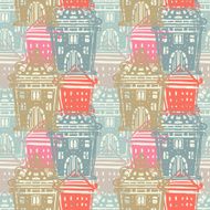 Seamless pattern with buildings N3
