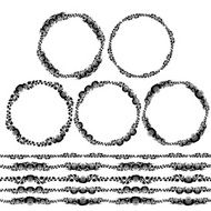 floral elements Used pattern brushes included for frames borders