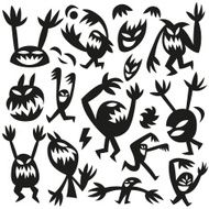 funny monsters - big doodles set