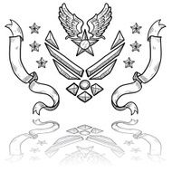 US Air Force military insignia sketch