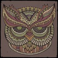 Decorative ornamental Owl head