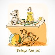 Toys sketch on shelf print N2