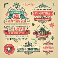 Hand Drawn Christmas Labels &amp; Badges N10