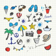 Summer Holiday doodles set N2