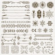 Hand drawn assorted design elements set 1