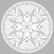 coloring book page for adults - zendala N49