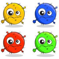 vector set of cartoon germs
