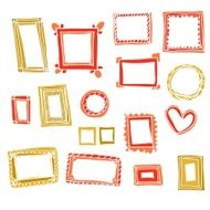 Set of vector frames in graphic style