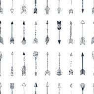 Seamless pattern with hand drawn arrows N2