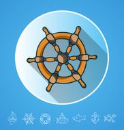 funny cartoon doodles steering wheel N2