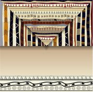 Abstract background with African motifs