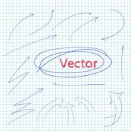 Set of vector arrows