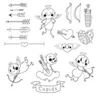 Set Wedding and Valentine&#039;s Day doodles N2