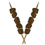 Skewer hand drawn