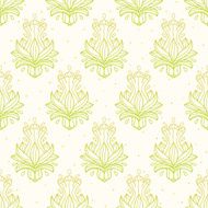 Abstract ornate pattern green and yellow