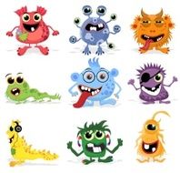 Set of cute cartoon monsters