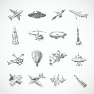 Aircraft icons sketch