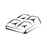 Vector of line drawing a chocolate bar N2