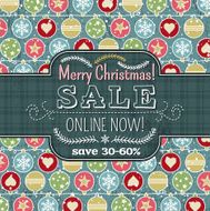 christmas background with balls and label for text N2