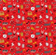 seamless music pattern N5