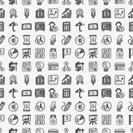 seamless doodle financial pattern N3