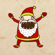 Santa Claus on Grunge Background N3