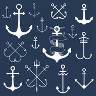 Set of anchors on blackboard