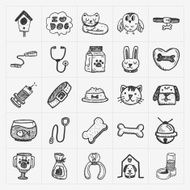 doodle pet icons set N7