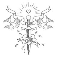 old school tattoos pattern N2