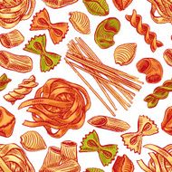 seamless background with pasta - 2