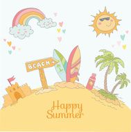 Summer Beach Card
