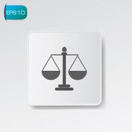 Scale balance symbol vector