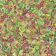 Easter doodles vector seamless pattern N11